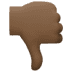 👎🏿 thumbs down: dark skin tone display on Facebook